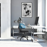 Funzione girevole a 90 gradi della Sedia Home Office ERGOMY FLEX in nero di MyBuero