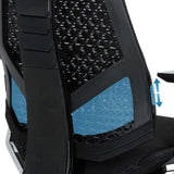 Schienale in mesh con accenti blu della High-end Sedia da ufficio GENIDIA PRO di hjh OFFICE