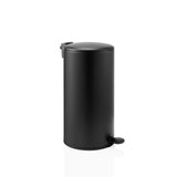 Cestini nero CLEAN STEP 2 con coperchio e pedale di hjh OFFICE – vista a 360° (vista frontale a tre quarti 60°)