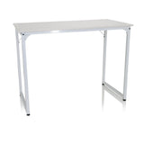 Scrivania bianca WORKSPACE I con piano rettangolare e gambe a U di hjh OFFICE – vista a 360° (vista frontale 20°)