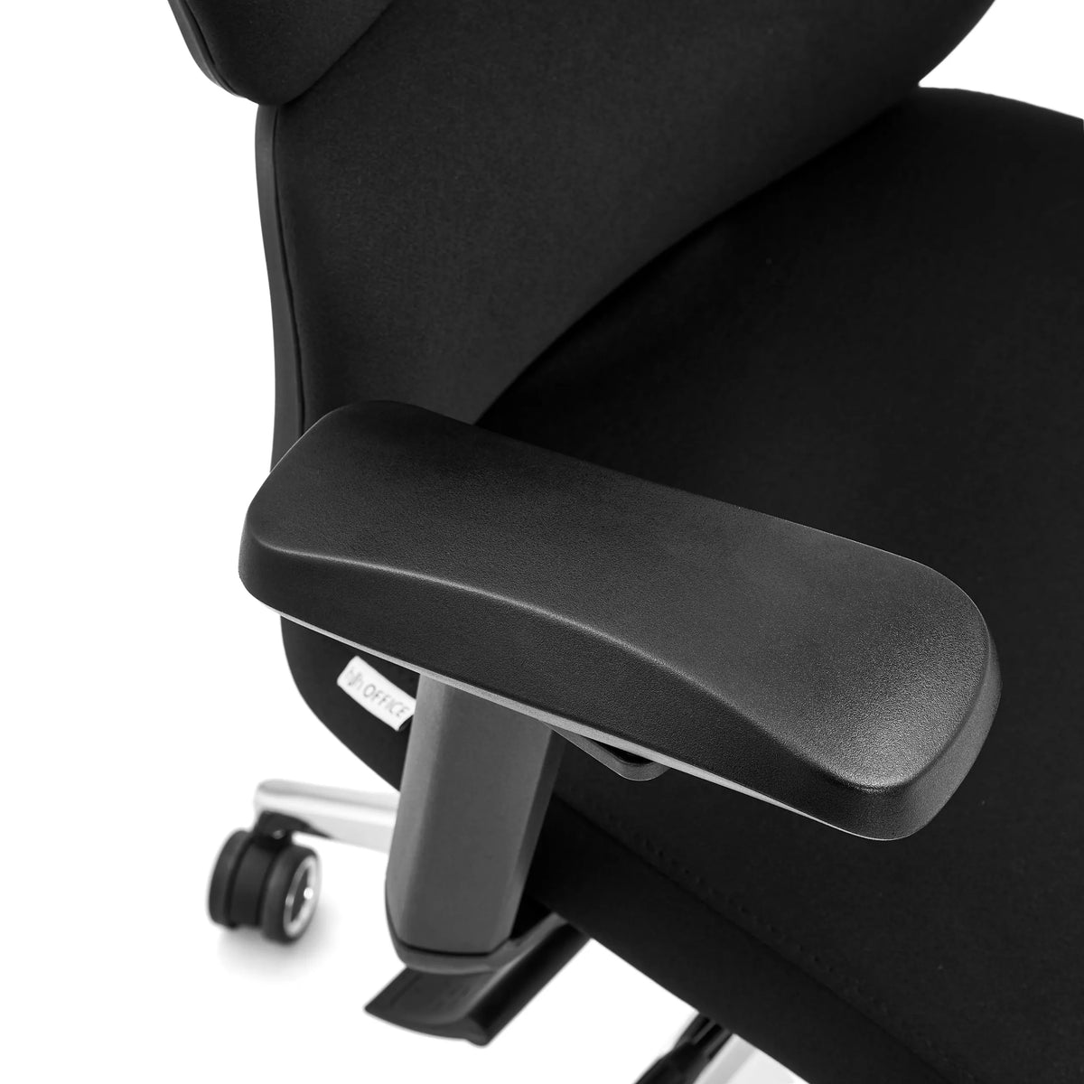Bracciolo in plastica nera della Sedia da ufficio professionale Ergomy F 2 di hjh OFFICE