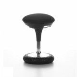 Ausilio per la posizione eretta SITNESS 20 nero con seduta imbottita e base rotonda di Topstar – vista a 360° (vista frontale a tre quarti 40°)