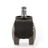 Rotelle per Sedia 5x ROLO No-Noise 11mm/50mm nere per pavimenti duri con perno di fissaggio metallico di hjh OFFICE