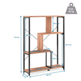 Disegno dimensionale dello Scaffale Kalag Eco con 110 × 80 cm e una portata di 40 kg di hjh LIVING