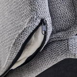 Cerniera della fodera imbottita grigio scuro della Poltrona Lounge Criss-Cross 20 di hjh LIVING