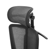 Poggiatesta con rivestimento in rete della sedia da ufficio professionale Ergo U2 Flex3 in nero di hjh OFFICE