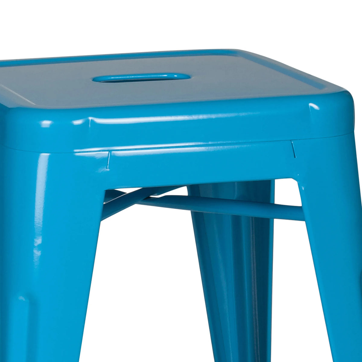 Seduta e struttura superiore dello Sgabello bistro VANTAGGIO azzurro di hjh OFFICE