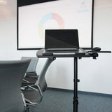 Scrivania in piedi nera VM-SL con supporto per laptop e mouse di hjh OFFICE