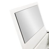 Weiße Display-Einheit des Glamdesk mit glatter, spiegelnder Oberfläche von hjh LIVING