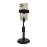 Supporto per cellulare e tablet FLEXMOBI II nero con braccio regolabile e base rotonda di hjh OFFICE