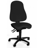 Sedia da ufficio professionale BALANCE 400 nera con rivestimento in tessuto e base a stella con ruote di Topstar