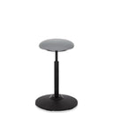 Ausilio per la posizione eretta BALANCE SIT grigio con cuscino rotondo e base nera di hjh OFFICE