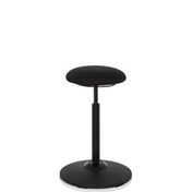 Ausilio per la posizione eretta BALANCE SIT nero con cuscino seduta rotondo e base stabile di hjh OFFICE