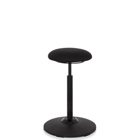 Ausilio per la posizione eretta BALANCE SIT nero con cuscino seduta rotondo e base stabile di hjh OFFICE