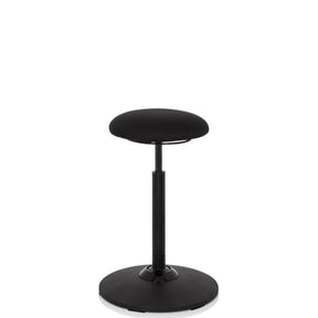 Ausilio per la posizione eretta BALANCE SIT nero con cuscino seduta rotondo e base stabile di hjh OFFICE