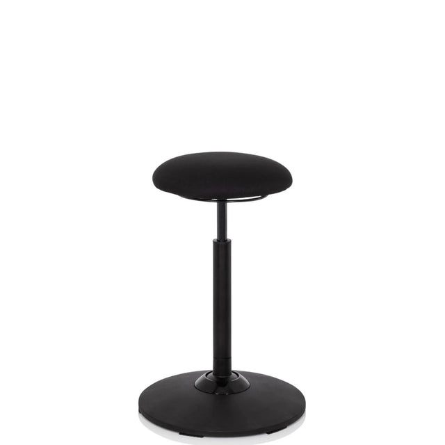 Ausilio per la posizione eretta BALANCE SIT nero con cuscino seduta rotondo e base stabile di hjh OFFICE