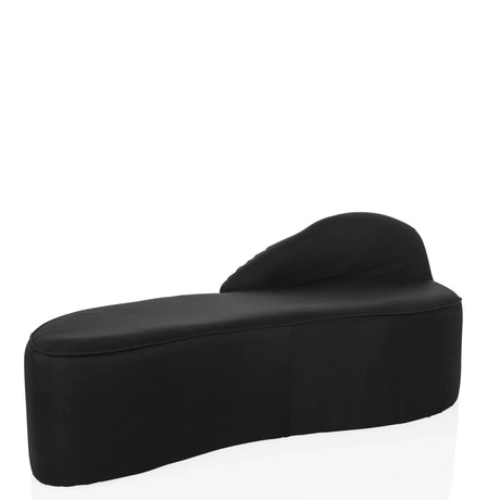 Sofà lounge nero BARACOA dalla forma curva con schienale integrato di hjh OFFICE