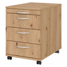 Cassettiera sottoscrivania BARI 1606 effetto rovere frassino con quattro cassetti e maniglie a ponte di hjh OFFICE PRO