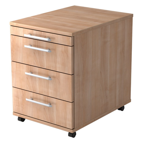 BARI 1606 | Rollcontainer mit 3 Schüben | Holz - buerostuhl24
