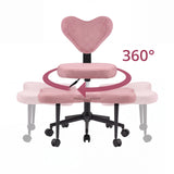 Funzione girevole a 360 gradi della sedia da meditazione Asanasit rosa con schienale a forma di cuore di hjh LIVING