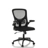 Sedia Home Office BELIO con rivestimento in rete nera e braccioli di hjh OFFICE