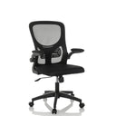 Sedia Home Office BELIO con rivestimento in rete nera e braccioli di hjh OFFICE