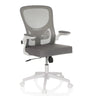 Sedia Home Office BELIO W in grigio con schienale in rete e struttura bianca di hjh OFFICE