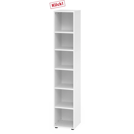 Scaffale bianco BETA 9 con sei scomparti aperti di hjh OFFICE PRO
