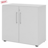 Armadio grigio BETA 9 con due ante e maniglie argentate di hjh OFFICE PRO