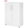 Armadio bianco BETA 9 con due ante, maniglie argentate e serratura di hjh OFFICE PRO