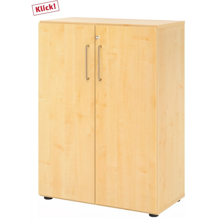 Mobile archivio a due ante BETA 9 in effetto acero con maniglie argentate di hjh OFFICE PRO