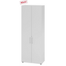 Armadio grigio BETA 9 con due ante e maniglie argentate di hjh OFFICE PRO