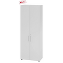 Armadio grigio BETA 9 con due ante e maniglie argentate di hjh OFFICE PRO