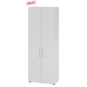 Armadio grigio BETA 9 con due ante e maniglie argentate di hjh OFFICE PRO