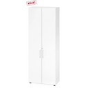 Armadio bianco BETA 9 con due ante e maniglie argentate di hjh OFFICE PRO