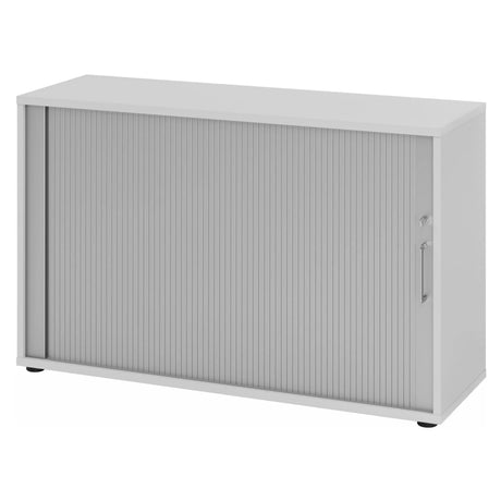 Armadio grigio con serranda BETA R 1732S in metallo con maniglia metallica di hjh OFFICE PRO