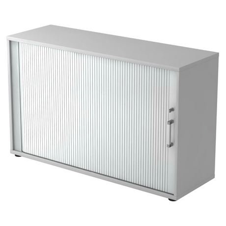 Armadio grigio con serranda BETA R 1732S in metallo con maniglia cromata di hjh OFFICE PRO
