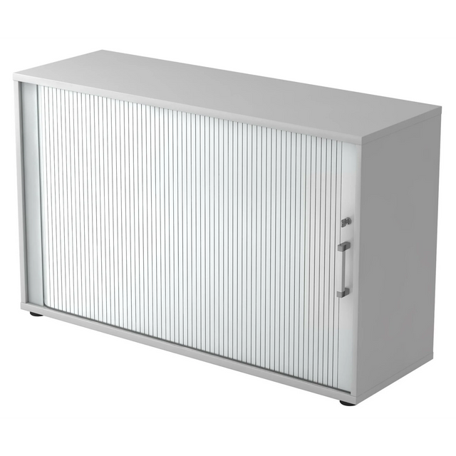Armadio grigio con serranda BETA R 1732S in metallo con maniglia cromata di hjh OFFICE PRO