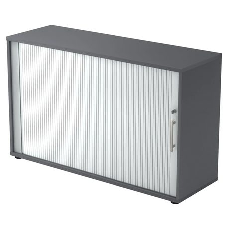 Armadio con serranda grigio grafite BETA R 1732S con maniglia a barra in plastica di hjh OFFICE PRO