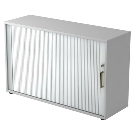 Armadio con serranda grigio BETA R 1732S con maniglia zigrinata in plastica di hjh OFFICE PRO