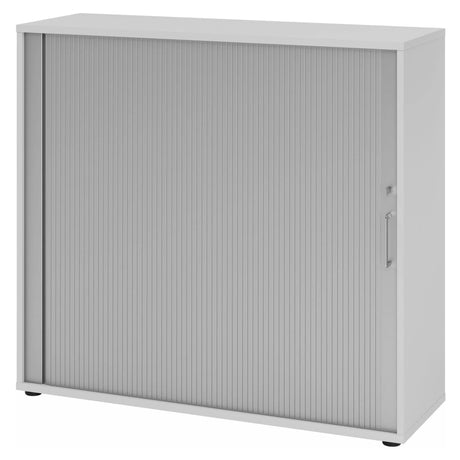 Armadio metallico grigio con serranda BETA R 1733S e maniglia argentata di hjh OFFICE PRO