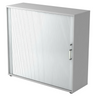 Armadio metallico grigio con serranda BETA R 1733S e maniglia cromata di hjh OFFICE PRO