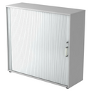 Armadio metallico grigio con serranda BETA R 1733S e maniglia cromata di hjh OFFICE PRO