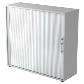 Armadio metallico grigio con serranda BETA R 1733S e maniglia cromata di hjh OFFICE PRO