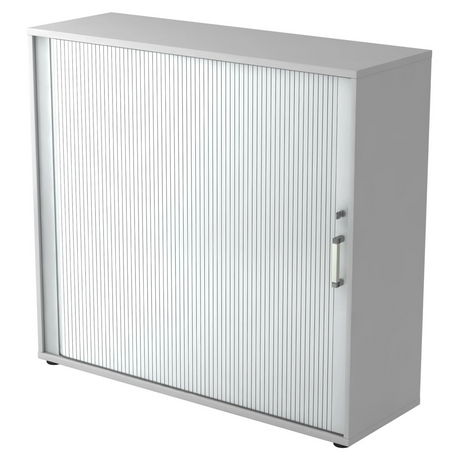 Armadio metallico grigio con serranda BETA R 1733S e maniglia cromata di hjh OFFICE PRO