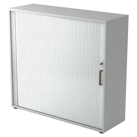 Armadio a serranda grigio BETA R 1733S con maniglia zigrinata in plastica di hjh OFFICE PRO