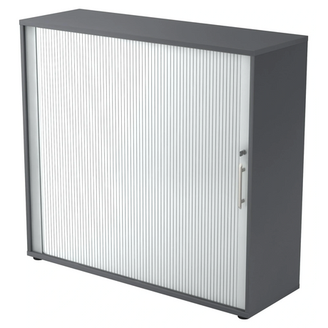 Armadio a serranda grigio grafite BETA R 1733S con maniglia a barra in plastica di hjh OFFICE PRO
