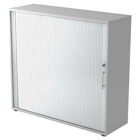 Armadio con serranda grigio BETA R 1733S con maniglia a barra in plastica di hjh OFFICE PRO