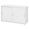 Armadio bianco a ante scorrevoli BETA S 1752S con due maniglie metalliche ad arco e serratura di hjh OFFICE PRO