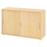 Armadio scorrevole BETA S 1752S effetto legno d'acero con maniglie in metallo di hjh OFFICE PRO